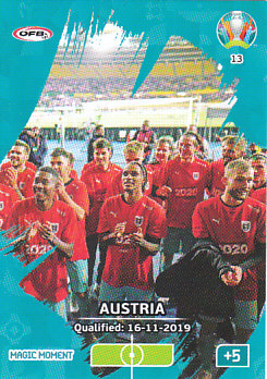 Austria Qualified Austria Panini UEFA EURO 2020 CORE - Magic Moment #013